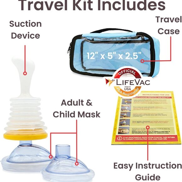 Blue Lifevac Travel Kit Portable Suction Rescue Device, First Aid Kit NEW - Picture 2 of 3